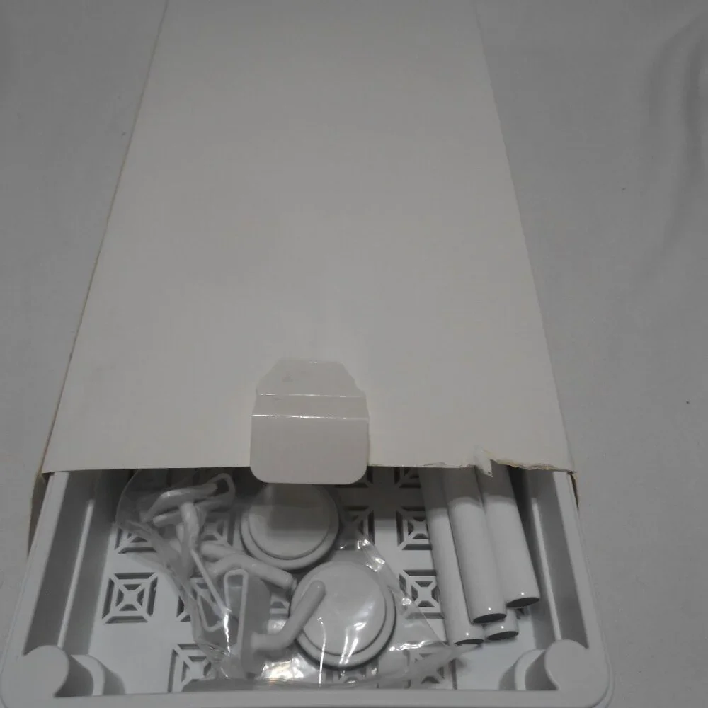 NIB UNDER SINK KITCHEN BATH ORGANIZER STORAGE DRAWERS WHITE w/ HANGING HOOKS 🔥